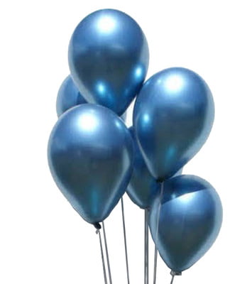 The Magic Balloons Store-Solid Blue 9 inch Chrome  Balloons-Pack of 30