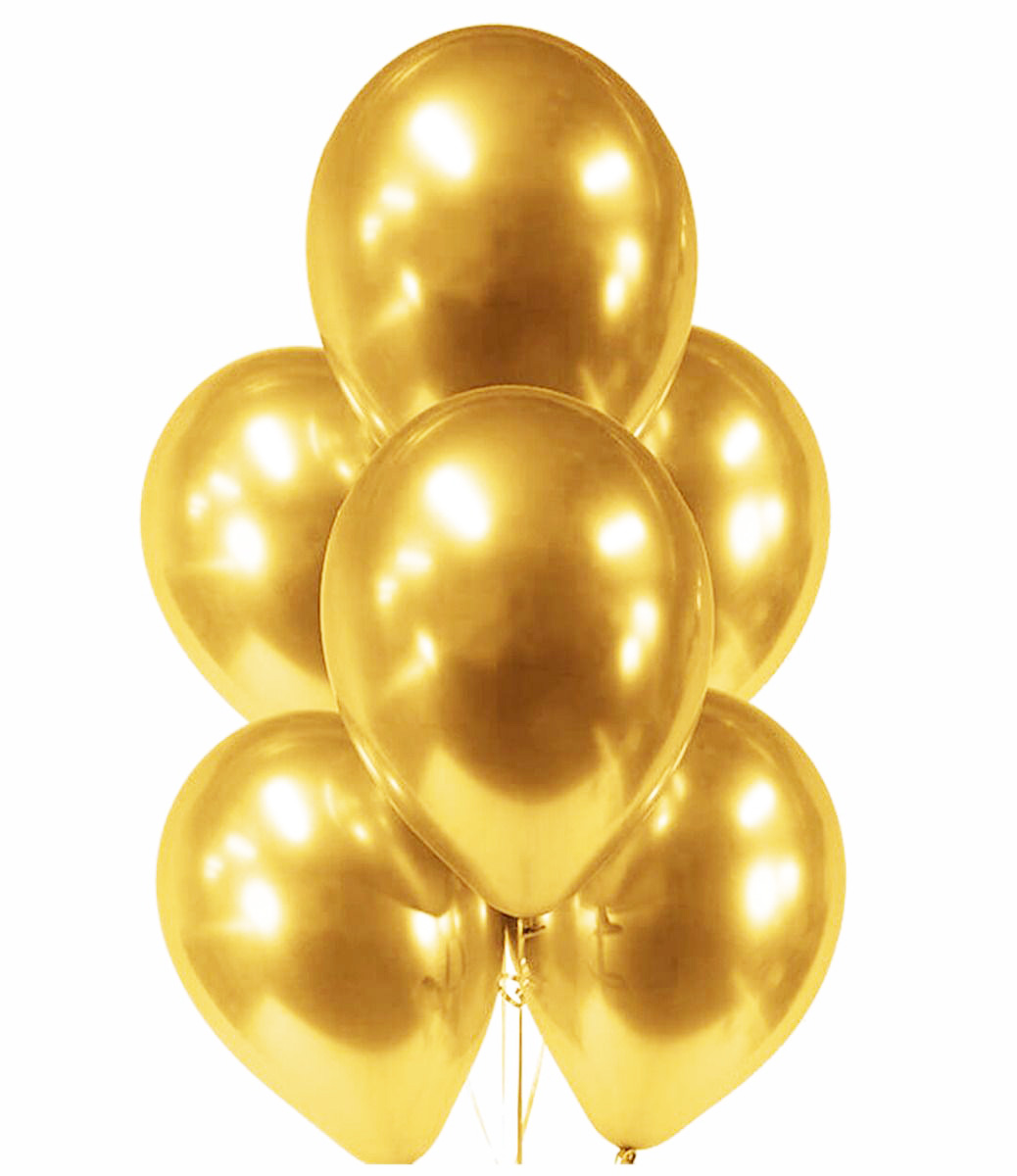 The Magic Balloons Store-Solid Chrome Balloons (9 Inch, Gold, 30 Piece) Balloon The Magic Balloons Store-Solid Chrome Balloons (9 Inch, Gold, 30 Piece) Balloon