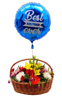 The Magic Balloons Store- Best Brother Forever Balloons Flower Bouquet-181138