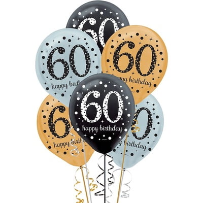 The Magic Balloons- Happy 60th Birthday Balloons pack of 50 pcs-181228