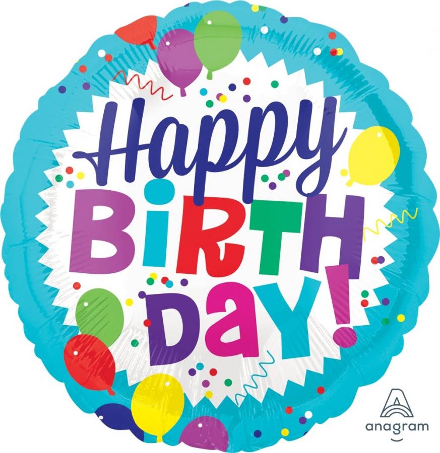 Anagram Happy Birthday Balloon Burst 18″ S40 Anagram Happy Birthday Balloon Burst 18″ S40