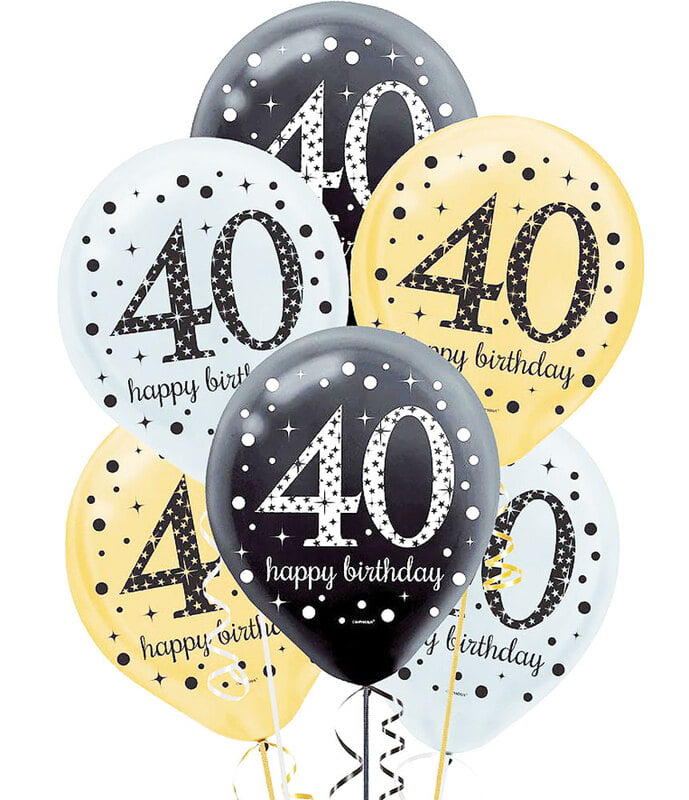 The Magic Balloons- 40th happy birthday latex balloons pack of 30 pcs