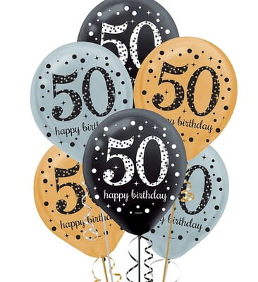 The Magic Balloons- Happy 50th Birthday Balloons pack of 30 pcs-181158