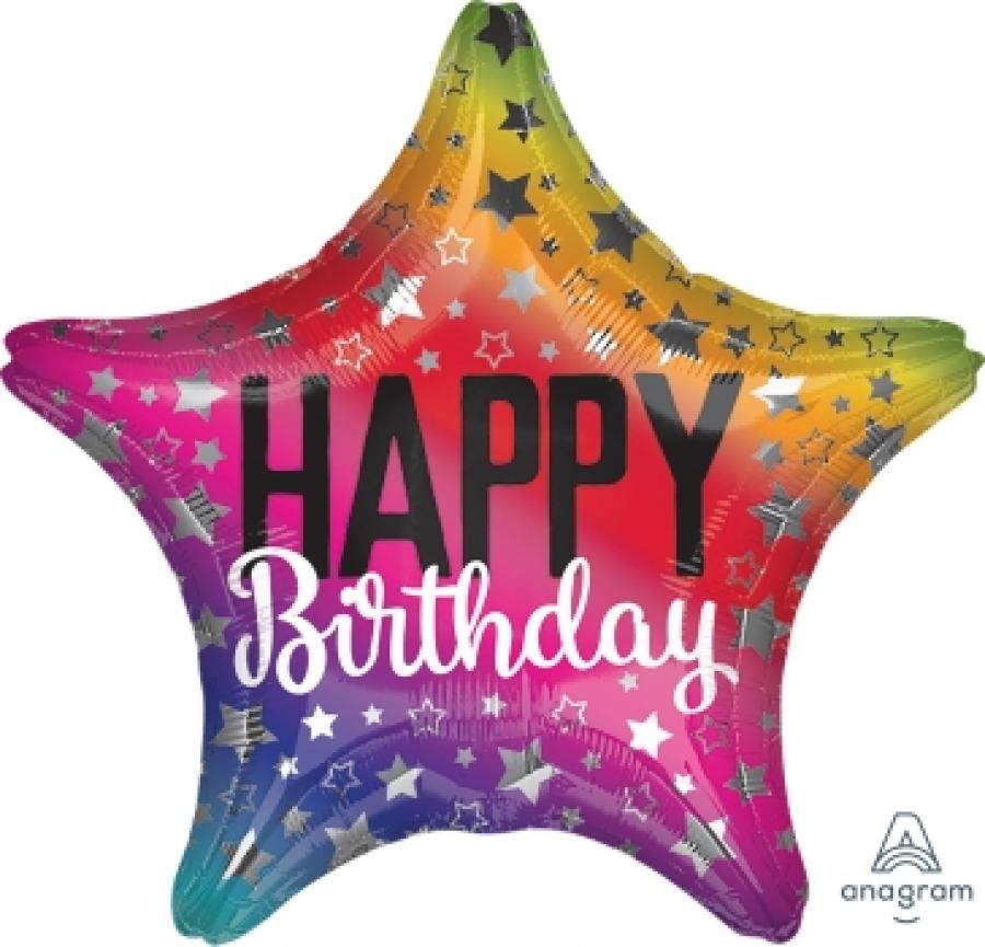 Anagram Rainbow Star Birthday Balloon 18″ S40 Anagram Rainbow Star Birthday Balloon 18″ S40