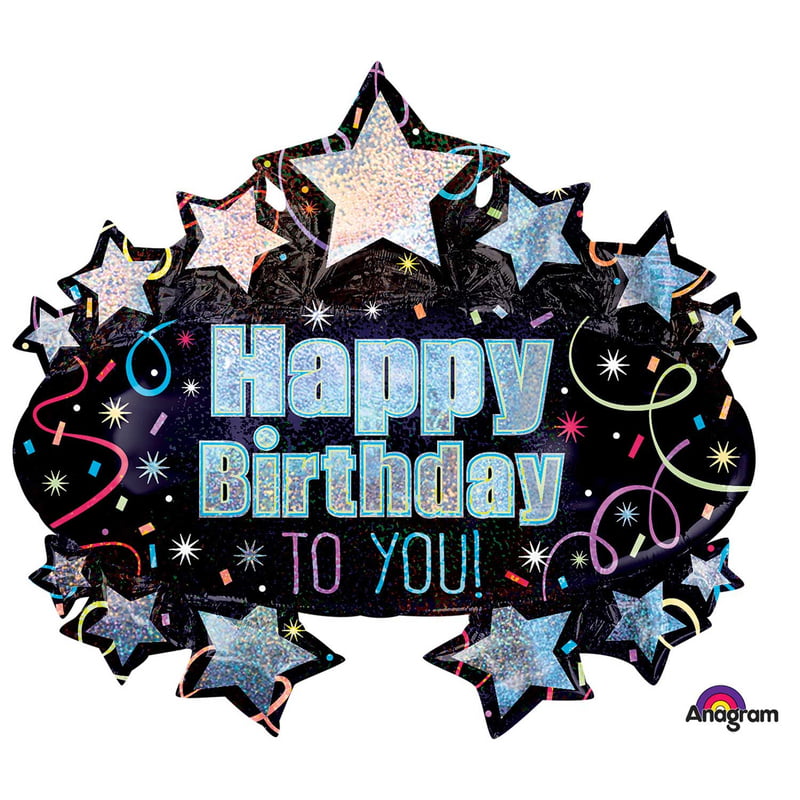 Anagram SuperShape Brilliant Birthday Marquee Foil Balloon