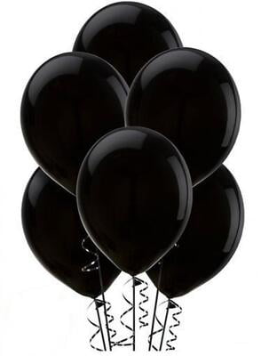 The Magic Balloons Store- Latex Balloons (Pack of 50) - Black