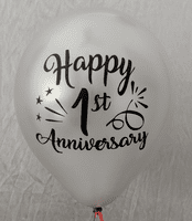 The Magic Balloons Store- Happy First Anniversary Party Balloons Pack of 30- 181285