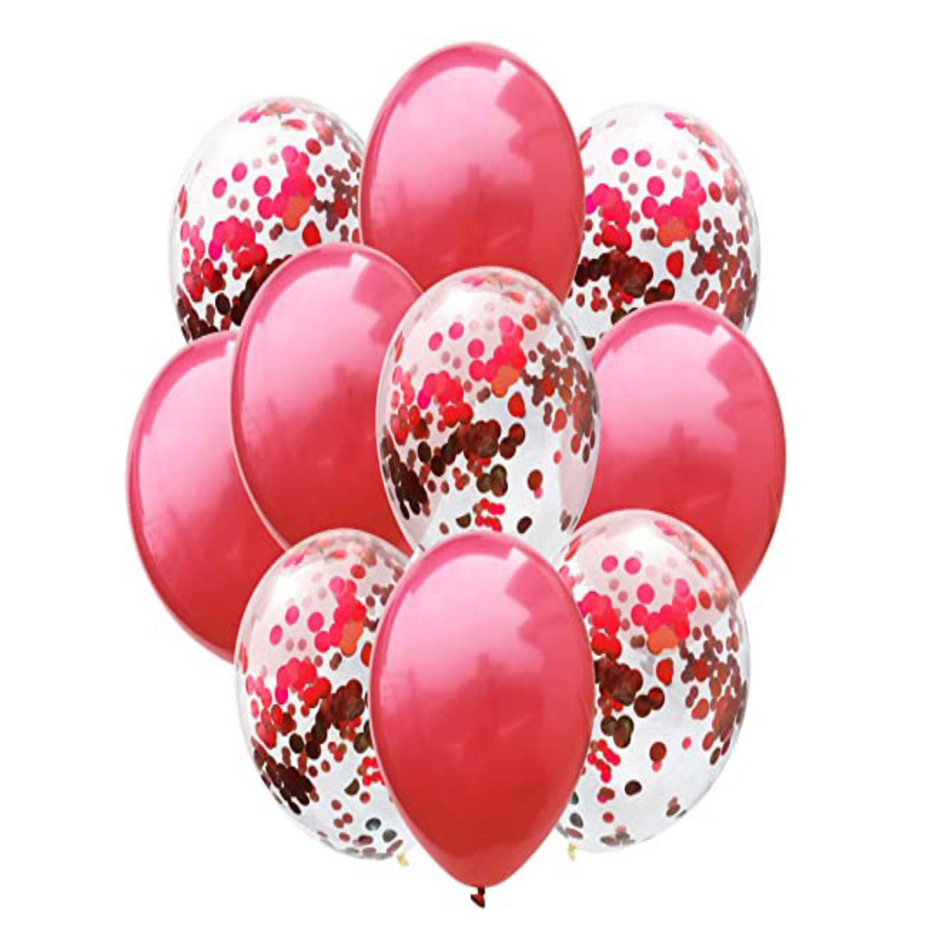 The Magic Balloons Store- Red latex & red confetti Balloons-181153 The Magic Balloons Store- Red latex & red confetti Balloons-181153