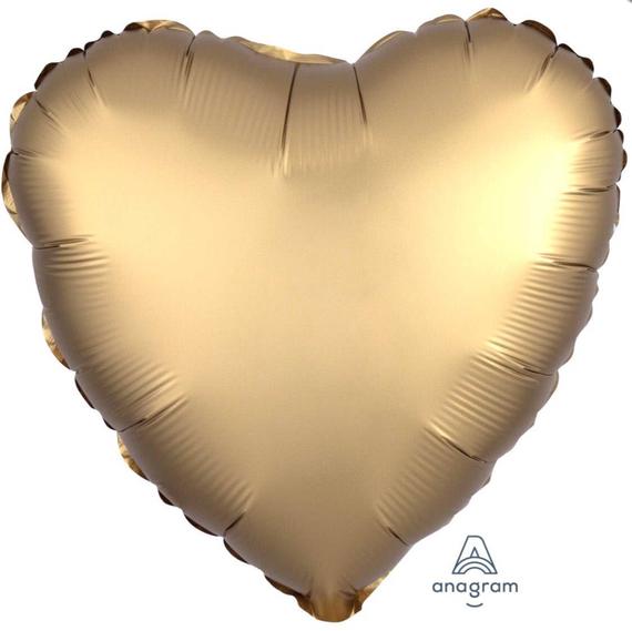 Anagram 18″ Matte Gold Heart Foil Balloon ( Pack of 1) Anagram 18″ Matte Gold Heart Foil Balloon ( Pack of 1)