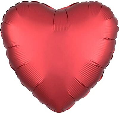 Anagram 18″ Matte Red Heart Foil Balloon ( Pack of 1)