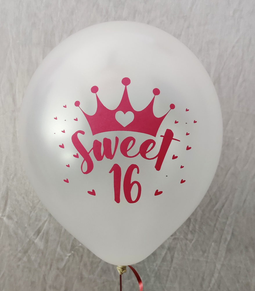 The Magic Balloons Store Sweet 16 Balloons- pack of 30 pcs-181287 The Magic Balloons Store Sweet 16 Balloons- pack of 30 pcs-181287