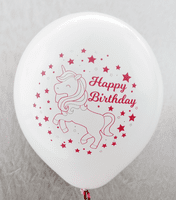 The Magic Balloons Store- Happy  Birthday Unicorn Balloons pack of 30-181284