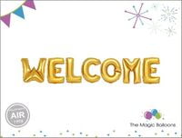 Welcome Foil Balloon Set (Pack of 7 Letter- Silver)